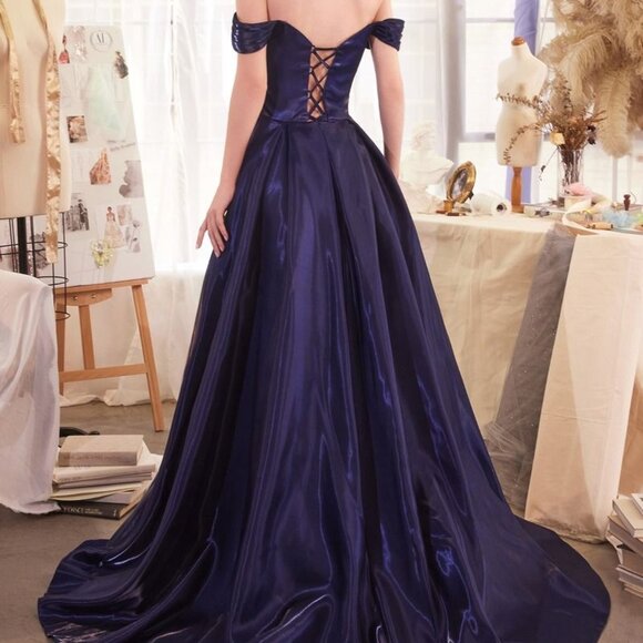 Formal dress ball gown.Off the shoulder prom pageant gala military ball evening - Picture 3 of 5